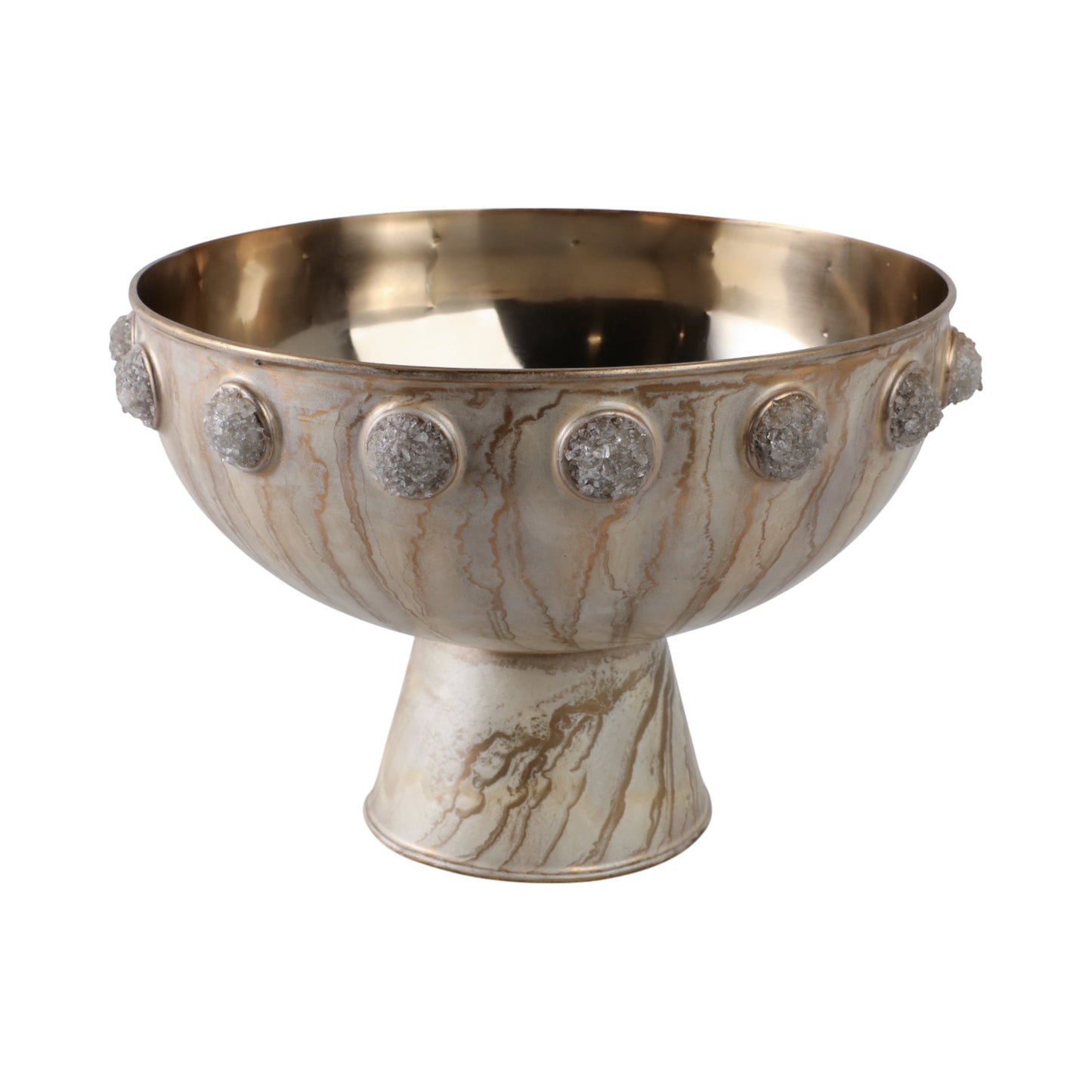 10" Frances Quartz Crystal And Steel Bowl