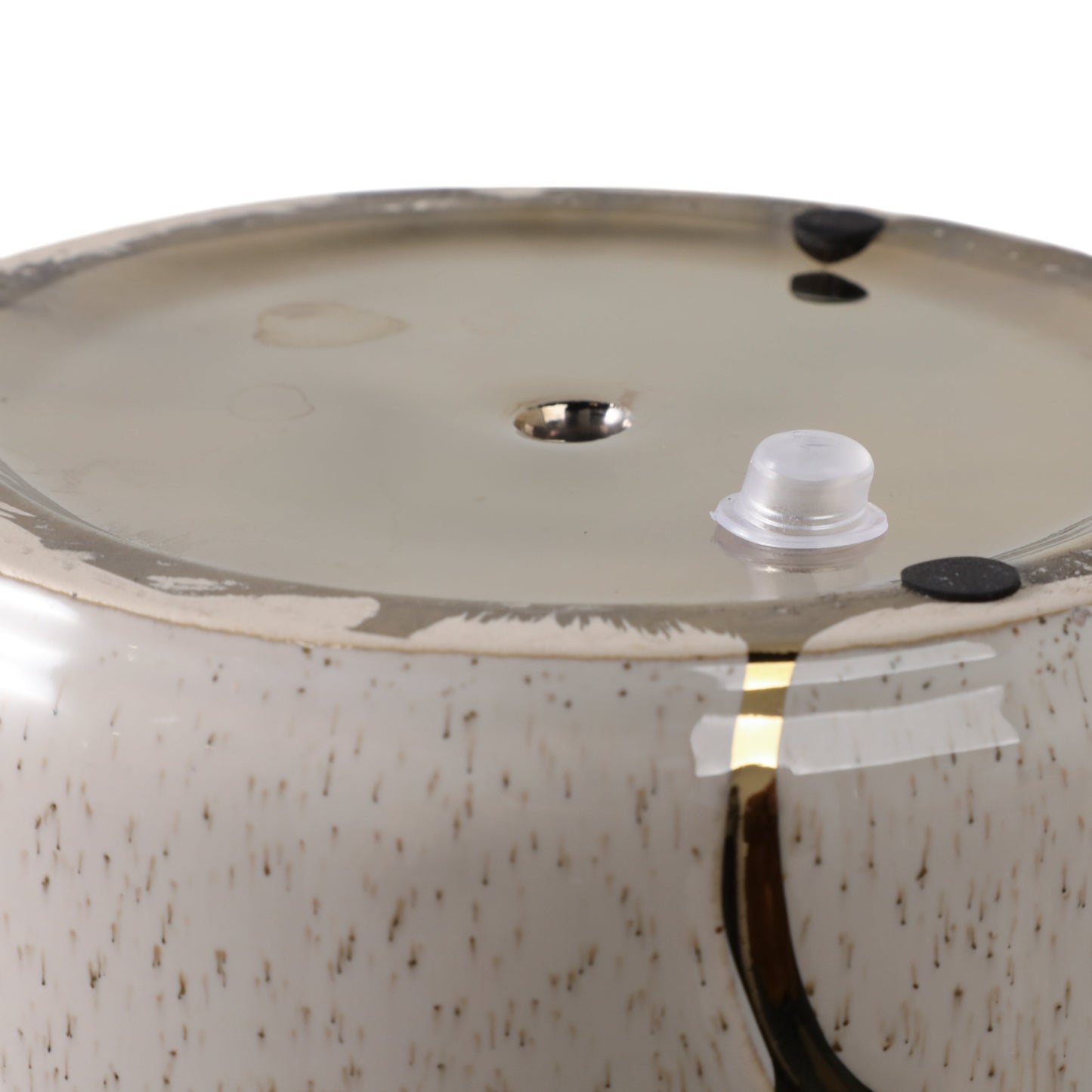 S/2 6/7" Clouds Planter, Ivory/gold