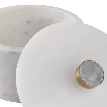 8" Vero Large Alabaster And Marble Box