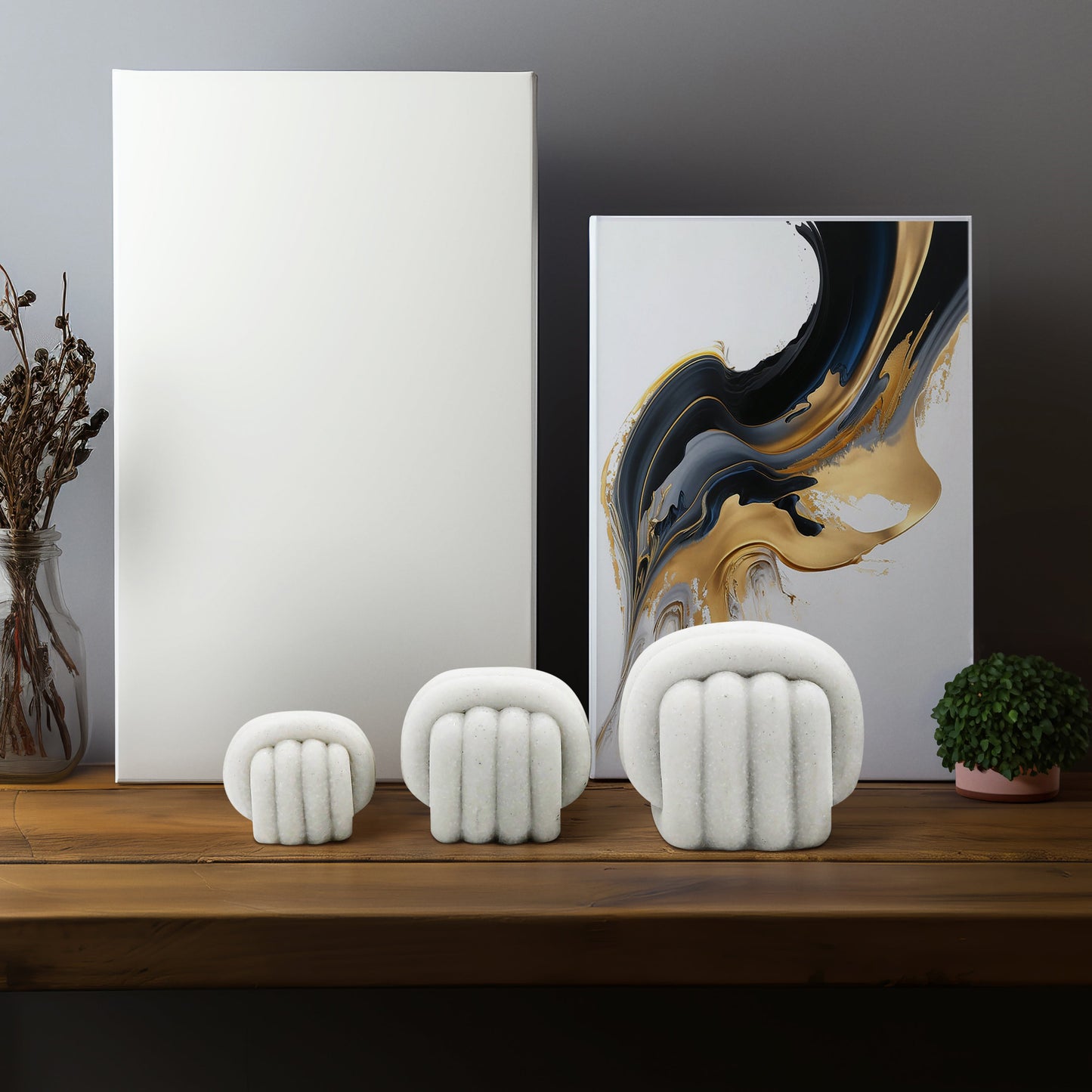 EV19778  21" ELISIA ACRYLIC AND MARBLE ACCENT TABLE( Sagebrook Home  )