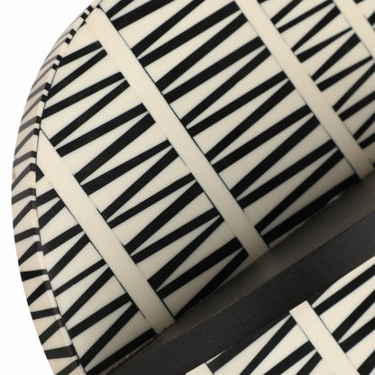 S/2 7/10" Gobiel Black & White Resin Orbs