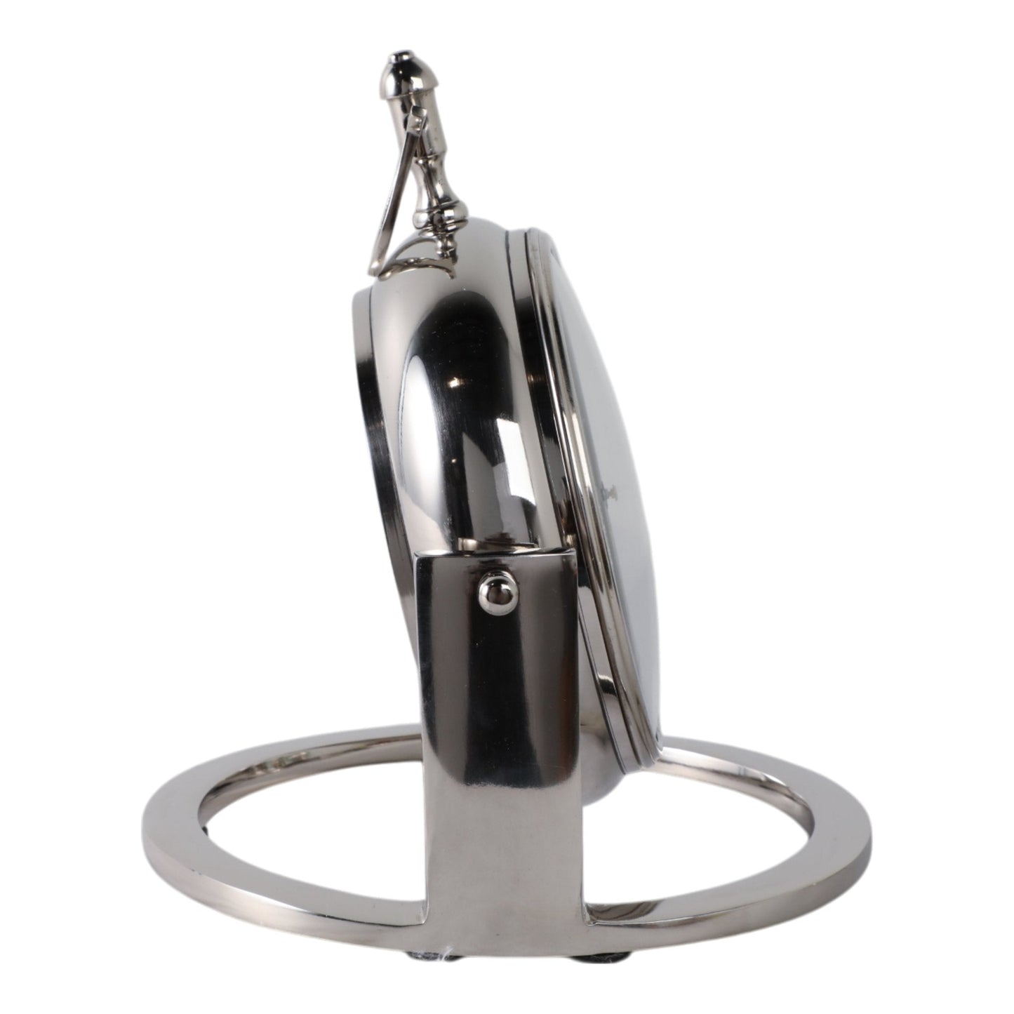 10" Veridian Silver Aluminum Desk Clock