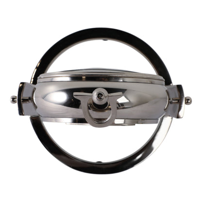 10" Veridian Silver Aluminum Desk Clock