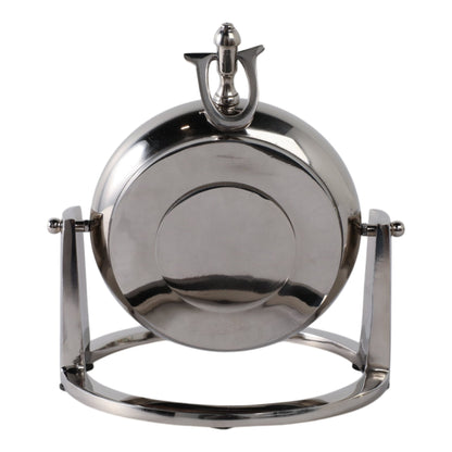 10" Veridian Silver Aluminum Desk Clock