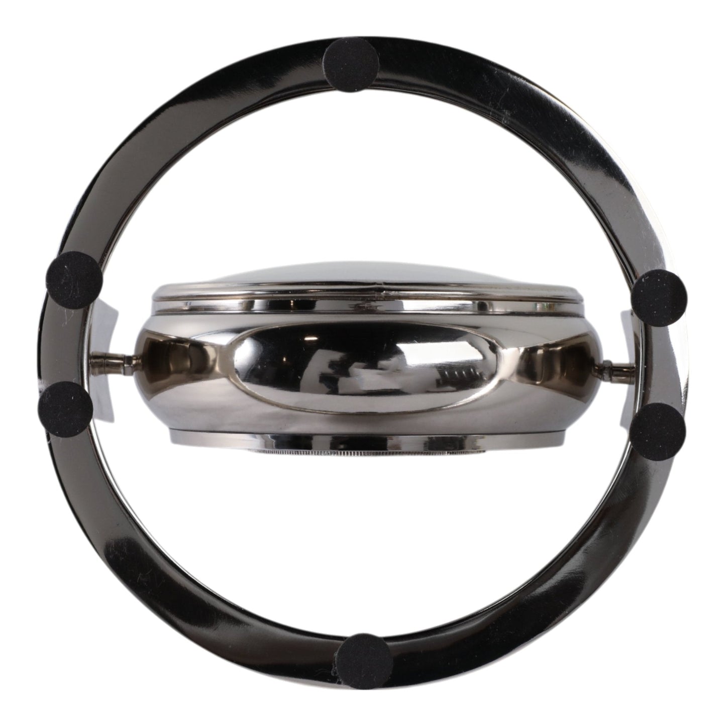 10" Veridian Silver Aluminum Desk Clock