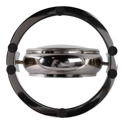 10" Veridian Silver Aluminum Desk Clock