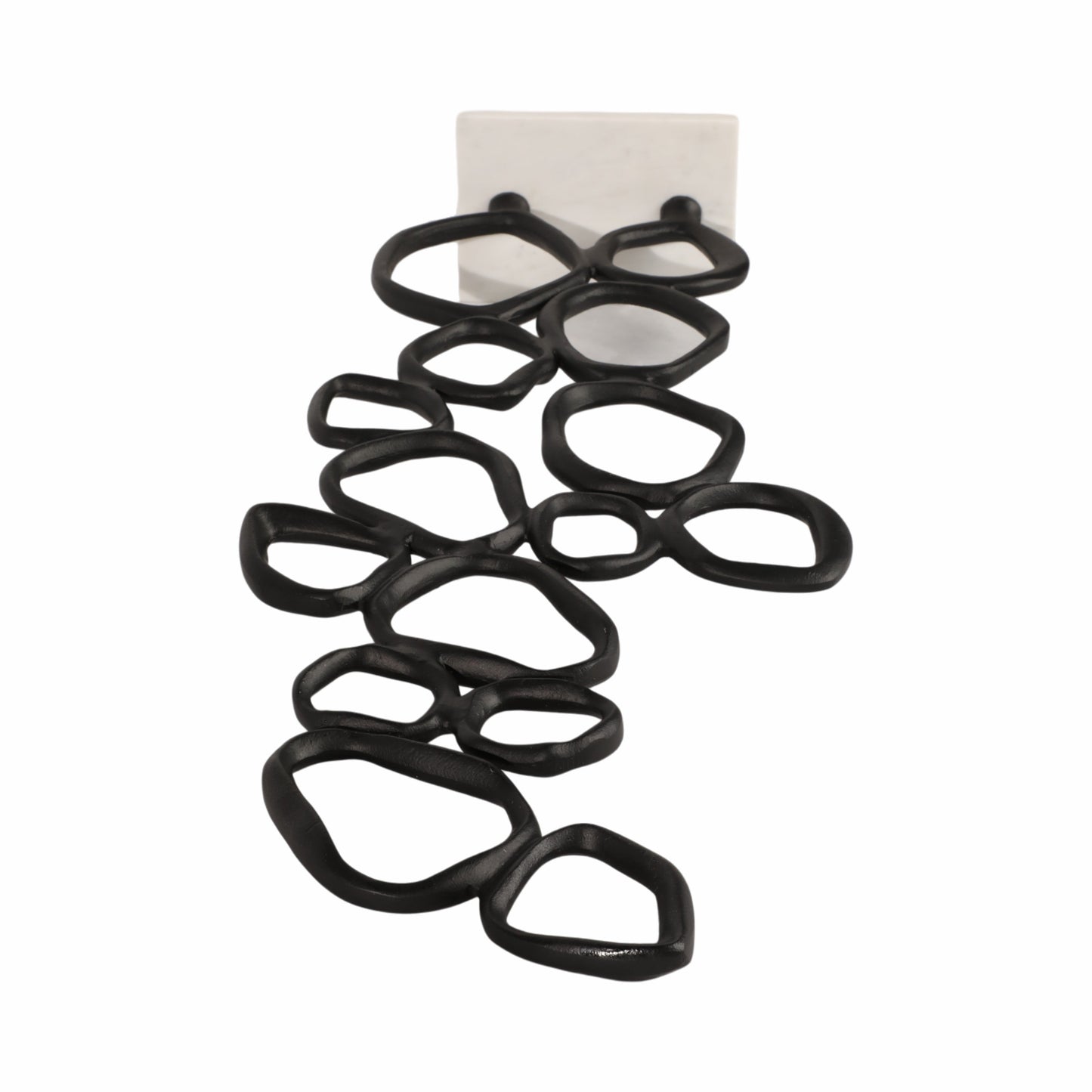 30" Tidus Large Ring Statuary, Black