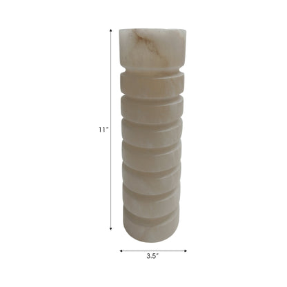 11" Solica Large Alibaster Candleholder