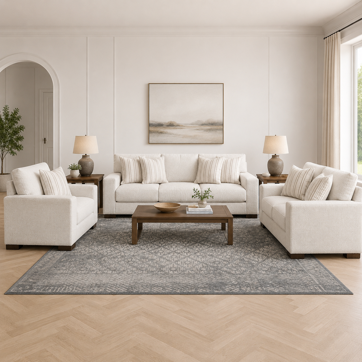 Hartside Sofa Set with Free Rug