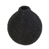 EC, GLOSS BLACK SPIKED CERAMIC VASE 8