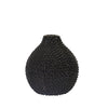 EC, GLOSS BLACK SPIKED CERAMIC VASE 8