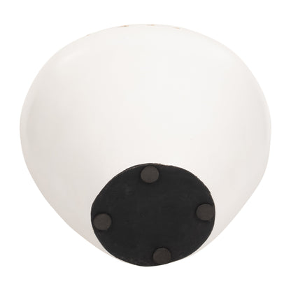 TERRACOTTA, 12"H VASE, WHITE/BROWN