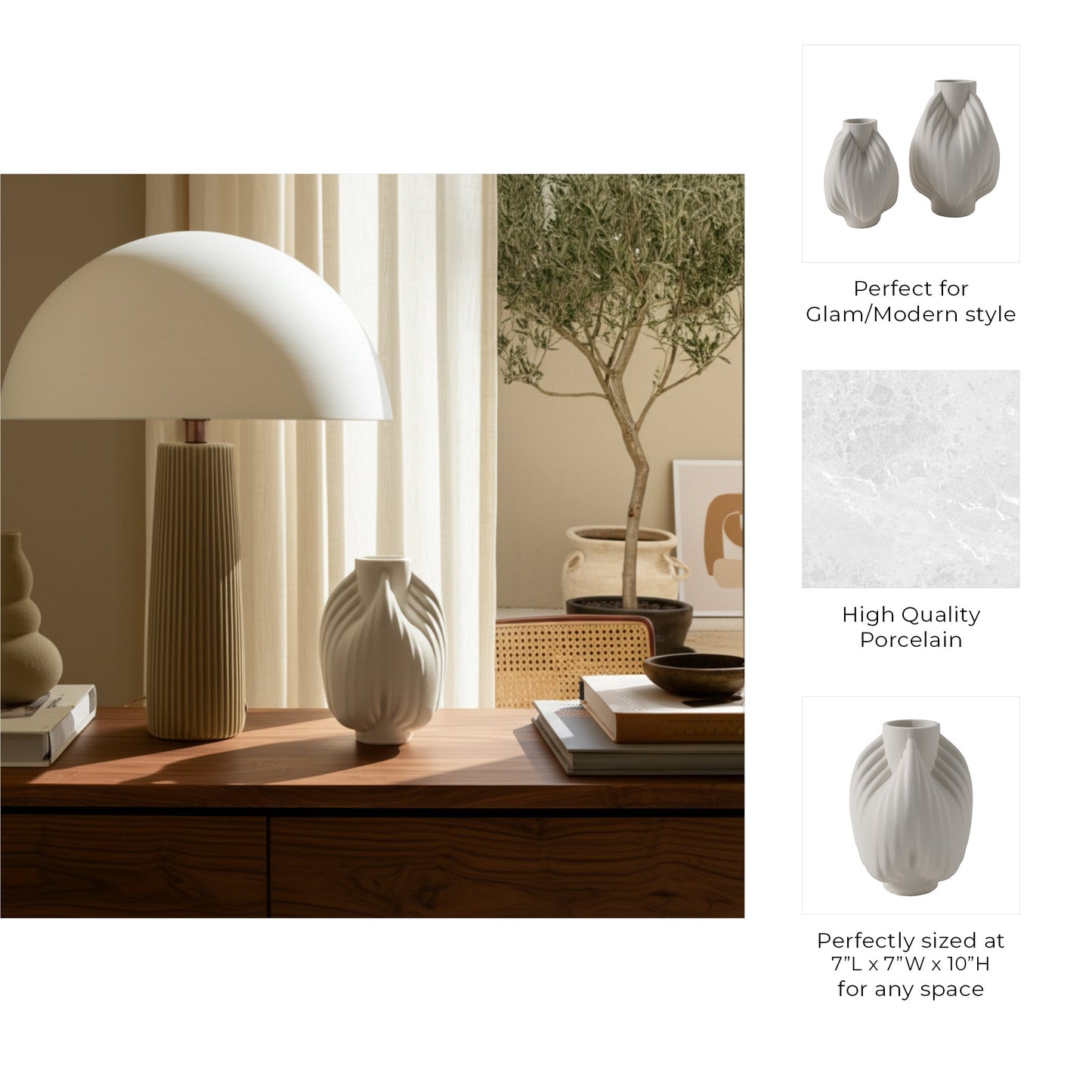 13" ECHO LARGE 3D PRINTED VASE |EV22064-02