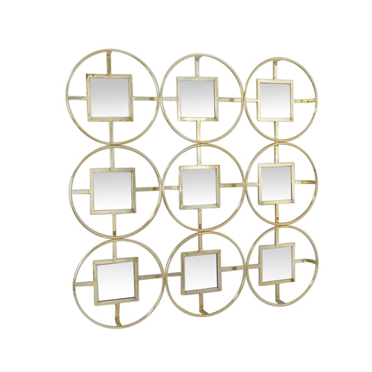 12785-SH |METAL & MIRROR WALL SCULPTURE,WNDOWBOX