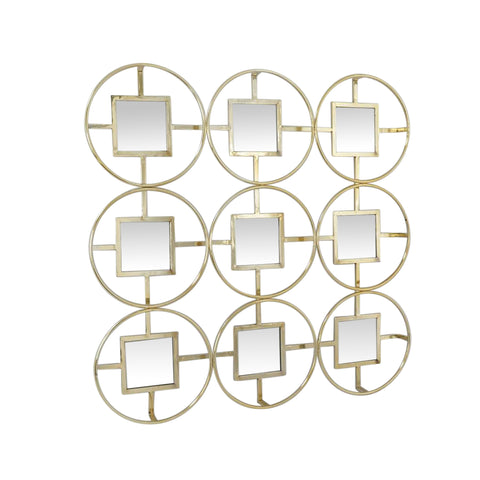 12785-SH |METAL & MIRROR WALL SCULPTURE,WNDOWBOX