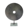 ALUMINUM BLACK DISK ON GREEN BASE, 21