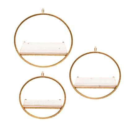 13107-04  S/4 Teardrop Mirrors, Gold( Sagebrook Home  )