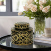 BLACK/GOLD CERAMIC JAR 7