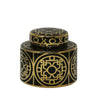 BLACK/GOLD CERAMIC JAR 7