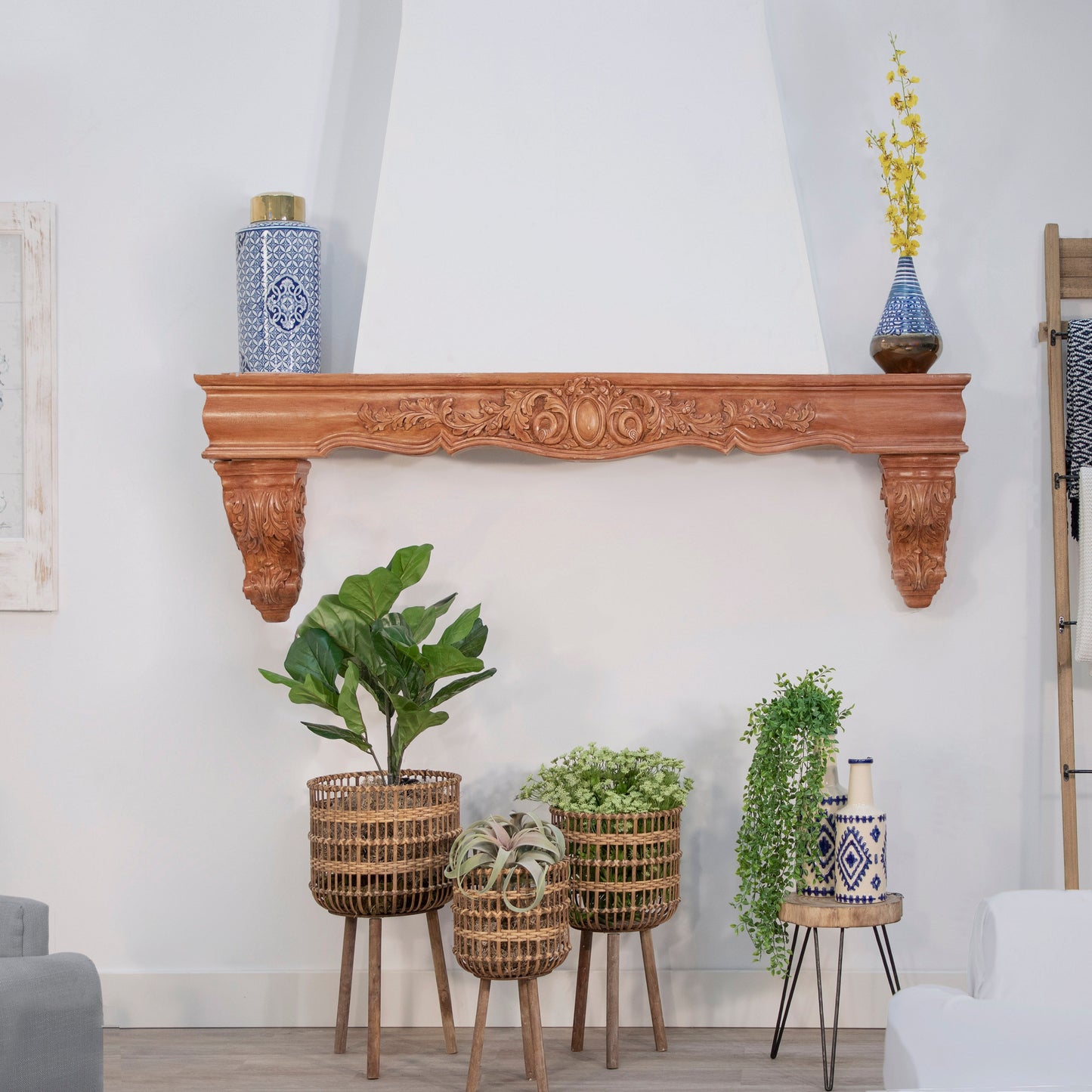 13574-12  WOOD GLASS BOX( Sagebrook Home  )