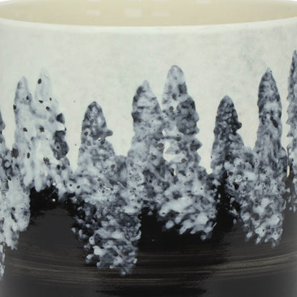 13870-07  CERAMIC 14.5" PLANTER ON STAND, BLACK( Sagebrook Home  )