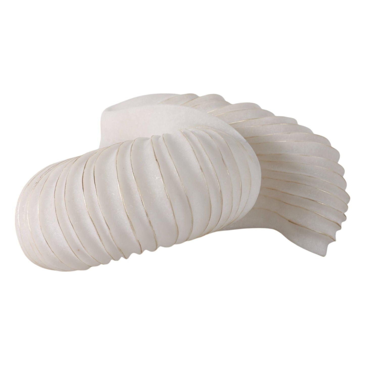 14" EVANSTON QUARTZ RESIN SHELL STATUARY, WHITE
