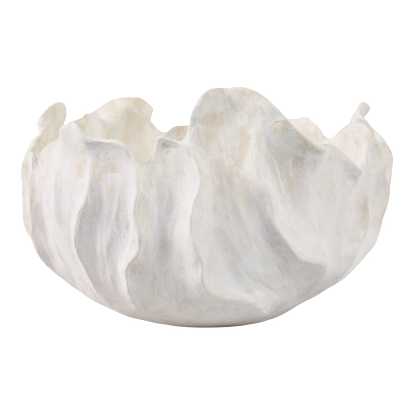 14" SPADENA SHORT PORCELAIN BOWL, IVORY