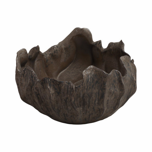 14" ZALDANA SHORT PORCELAIN BOWL, RUST