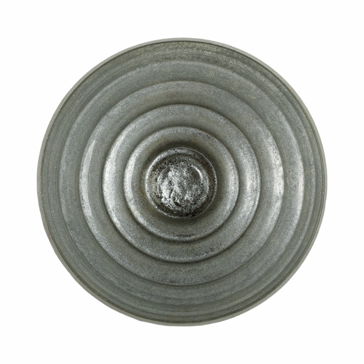 12" Glass Pedestal Bowl Ombre Finish, Multi