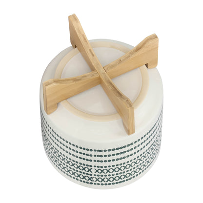 14759-03  CERAMIC 5" PLANTER W/ SAUCER, BLUE( Sagebrook Home  )