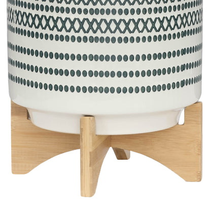 14759-03  CERAMIC 5" PLANTER W/ SAUCER, BLUE( Sagebrook Home  )