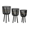 S/3 BAMBOO FOOTED PLANTERS 11/13/15