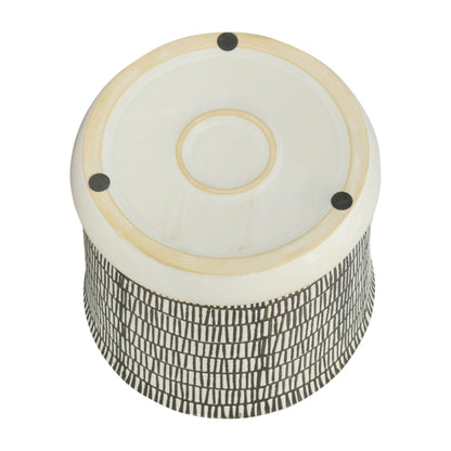 14807-03  S/2 CERAMIC 6/8" FOOTED PLANTER, WHITE( Sagebrook Home  )