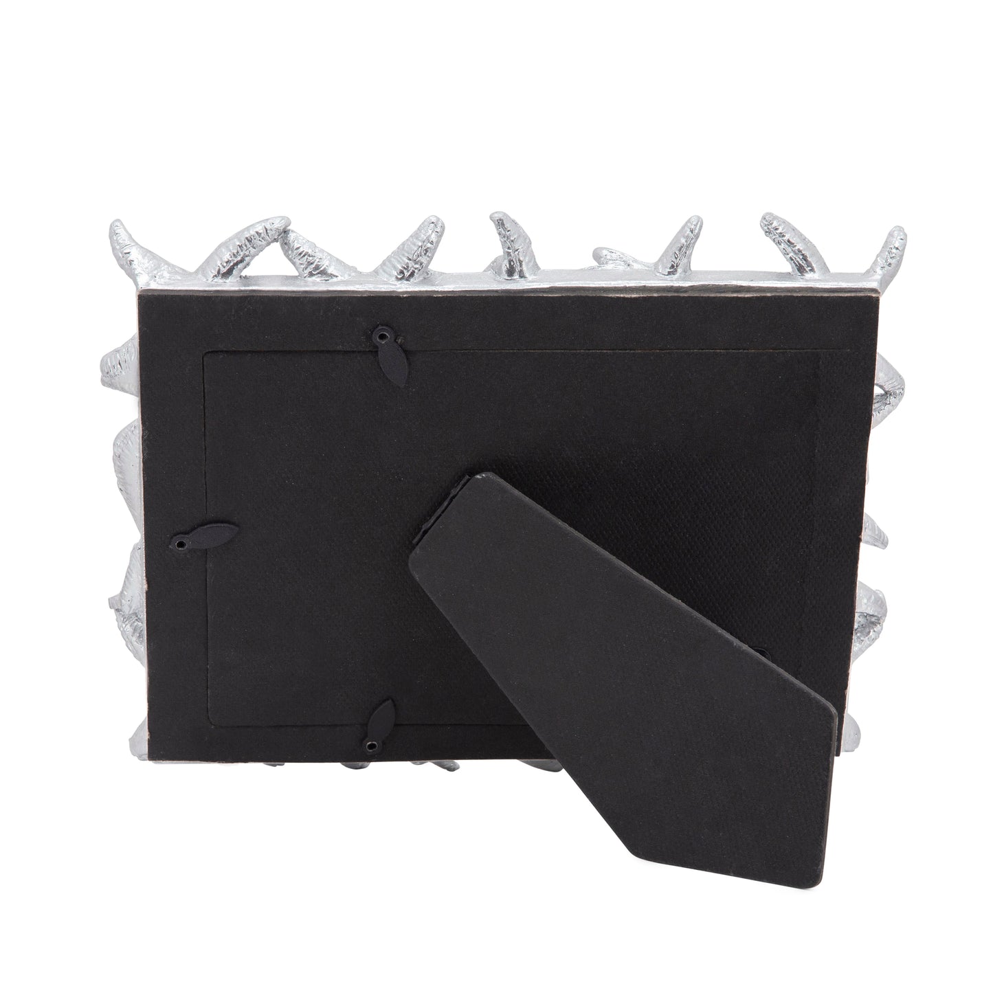 14969-02 |POLYRESIN 5X7" STARFISH PHOTO FRAME, SILVER