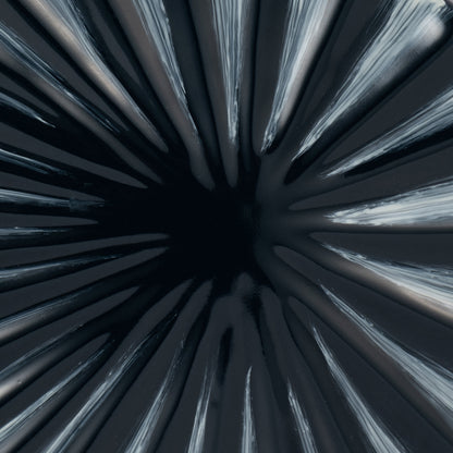 15060-05  CER, 8"H U-SHAPED VASE W/ BASE, BLACK( Sagebrook Home  )