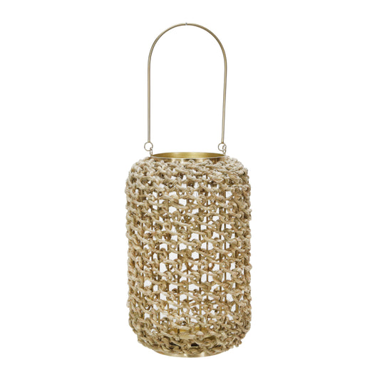 RATTAN 12"H HURRICANE LANTERN, NATURAL