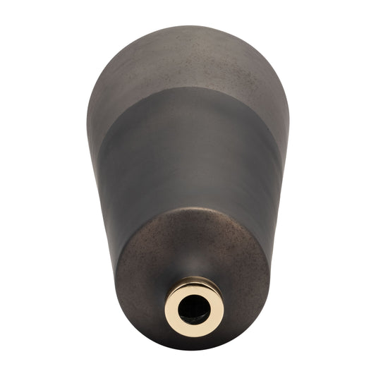 15534-08  GLASS,8",ROUND BOX W/TOP HANDLE, BRASS( Sagebrook Home  )