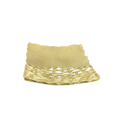 صفيحة معدنية مقطوعة مقاس 16×2، ذهبية