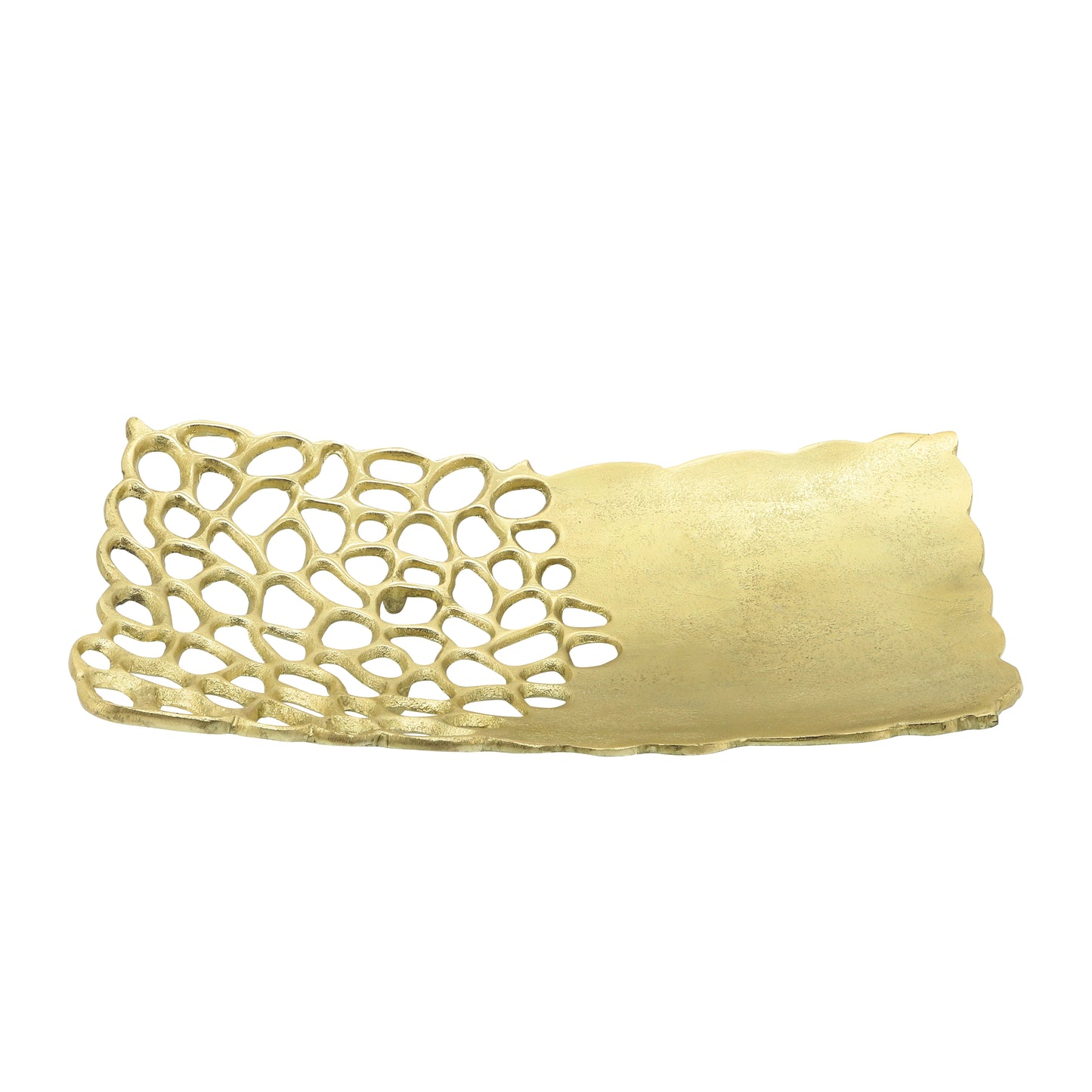 صفيحة معدنية مقطوعة مقاس 16×2، ذهبية