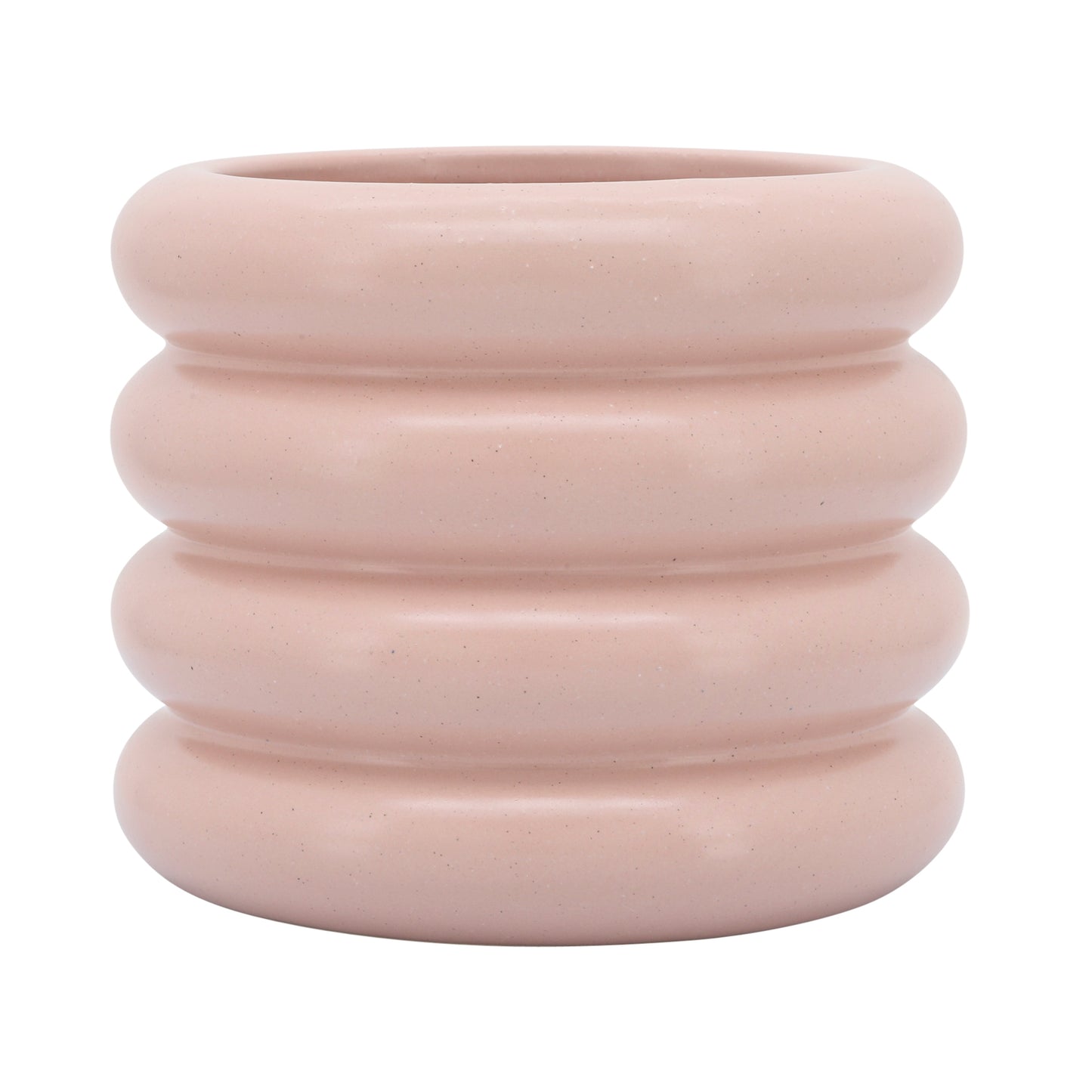 16775-03  CER, 7"H RIDGED VASE, NAVY( Sagebrook Home  )