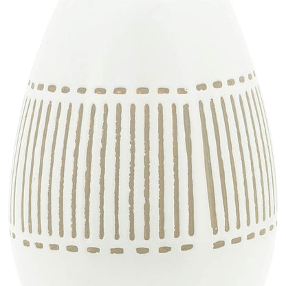 CER, 8"H AZTEC VASE, GRAY