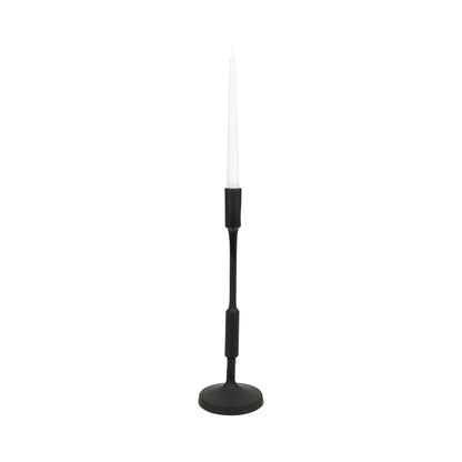 METAL, 16"H TAPER CANDLE HOLDER, BLACK