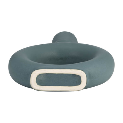 17054-03  CER, 9" TEXTURED CUT-OUT VASE, BLACK( Sagebrook Home  )