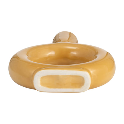 17054-04  CER, 9" ROUND CUT-OUT VASE, COTTON( Sagebrook Home  )