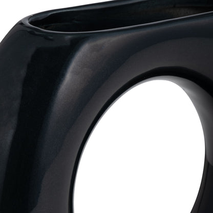 17058-03  CER, 5" DONUT VASE, COTTON( Sagebrook Home  )