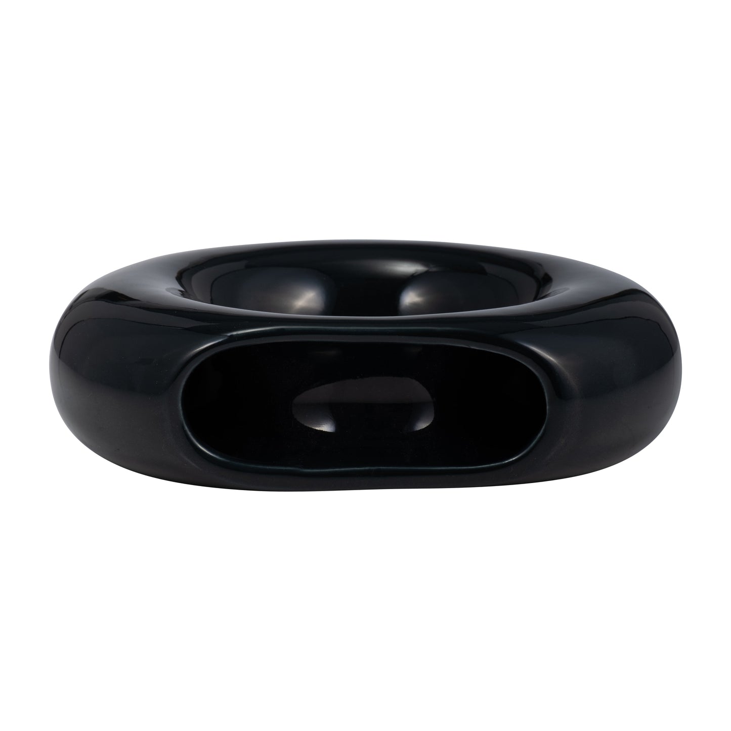 17058-03  CER, 5" DONUT VASE, COTTON( Sagebrook Home  )