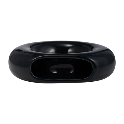 17058-03  CER, 5" DONUT VASE, COTTON( Sagebrook Home  )