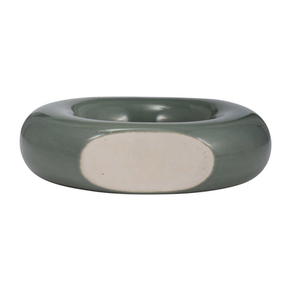 17058-04  CER, 5" X-PLANTER W/ SAUCER, GRAY( Sagebrook Home  )