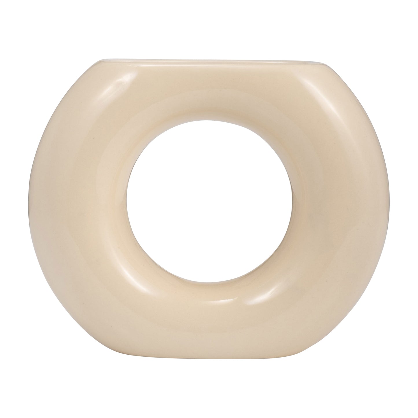 17058-05  CER, 6" WAVY VASE, WHITE( Sagebrook Home  )