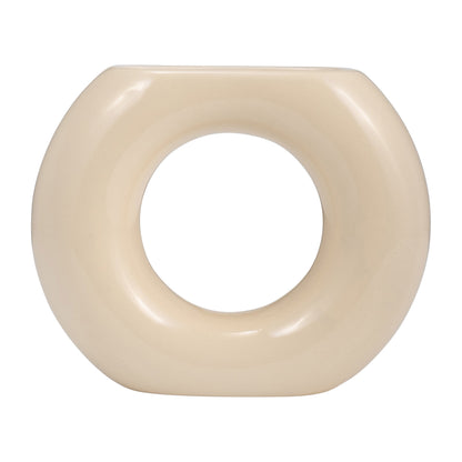 17058-05  CER, 6" WAVY VASE, WHITE( Sagebrook Home  )